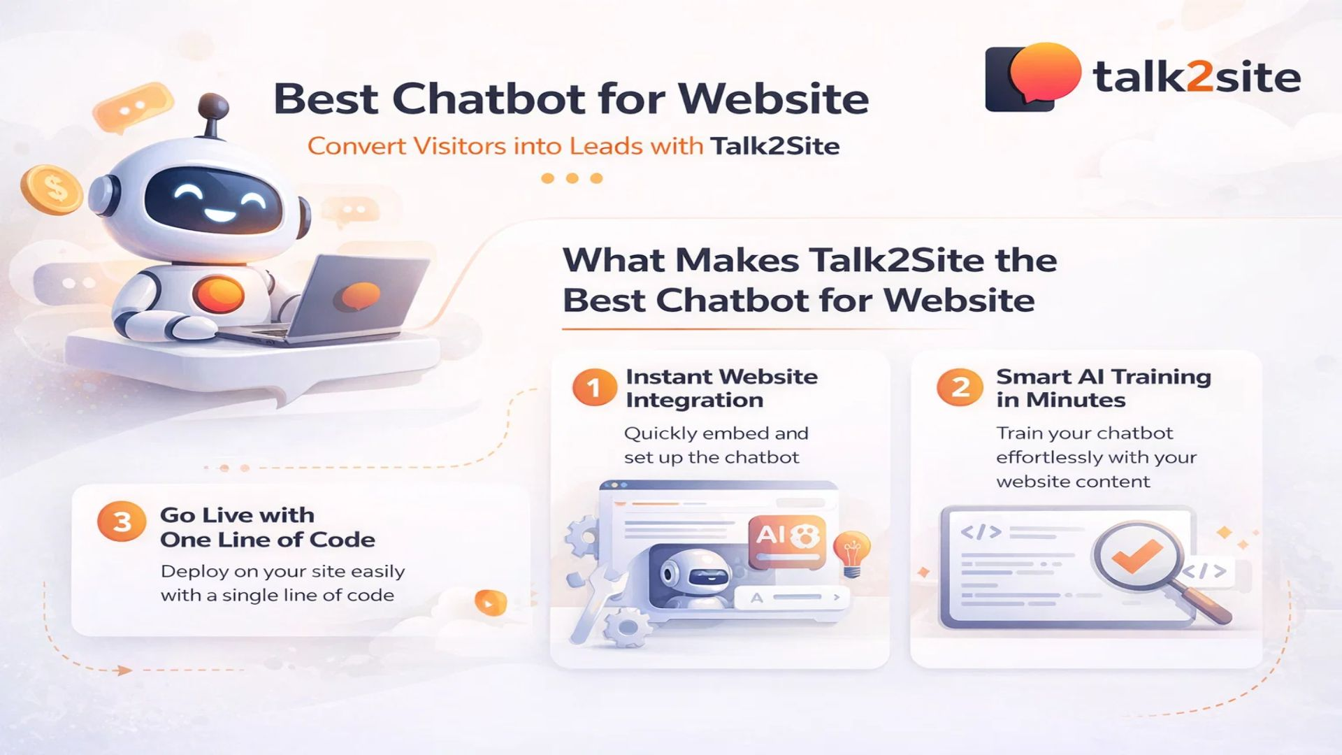 Best Chatbot for Website: Convert Visitors into Leads with Talk2Site